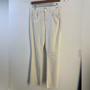 L'AGENCE Ruth High Rise Straight Jeans Vintage White